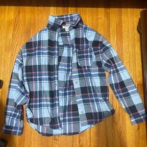 Just Polly Flannel Button Down Shirt